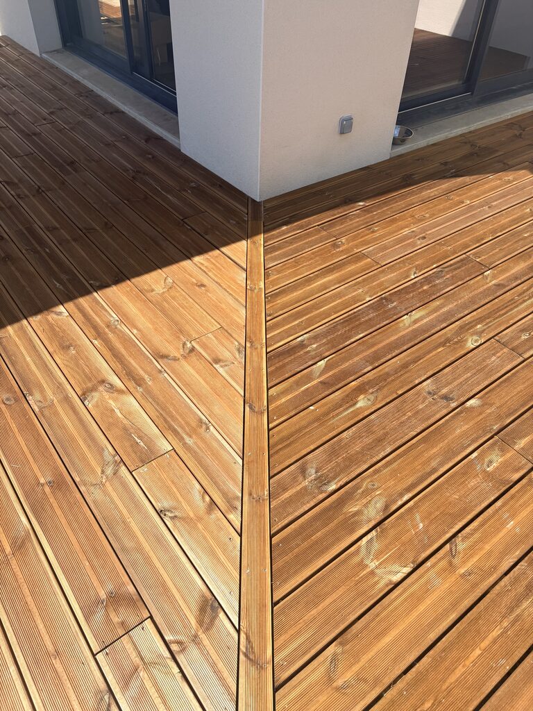 Angle terrasse bois